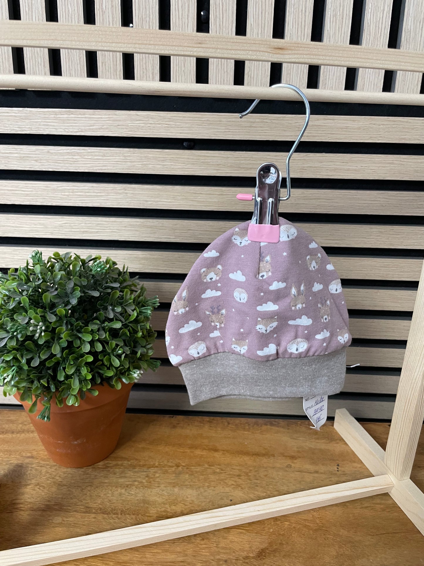 Größe: 39/40 Mütze mit Bund einlagig "Waldtiere"