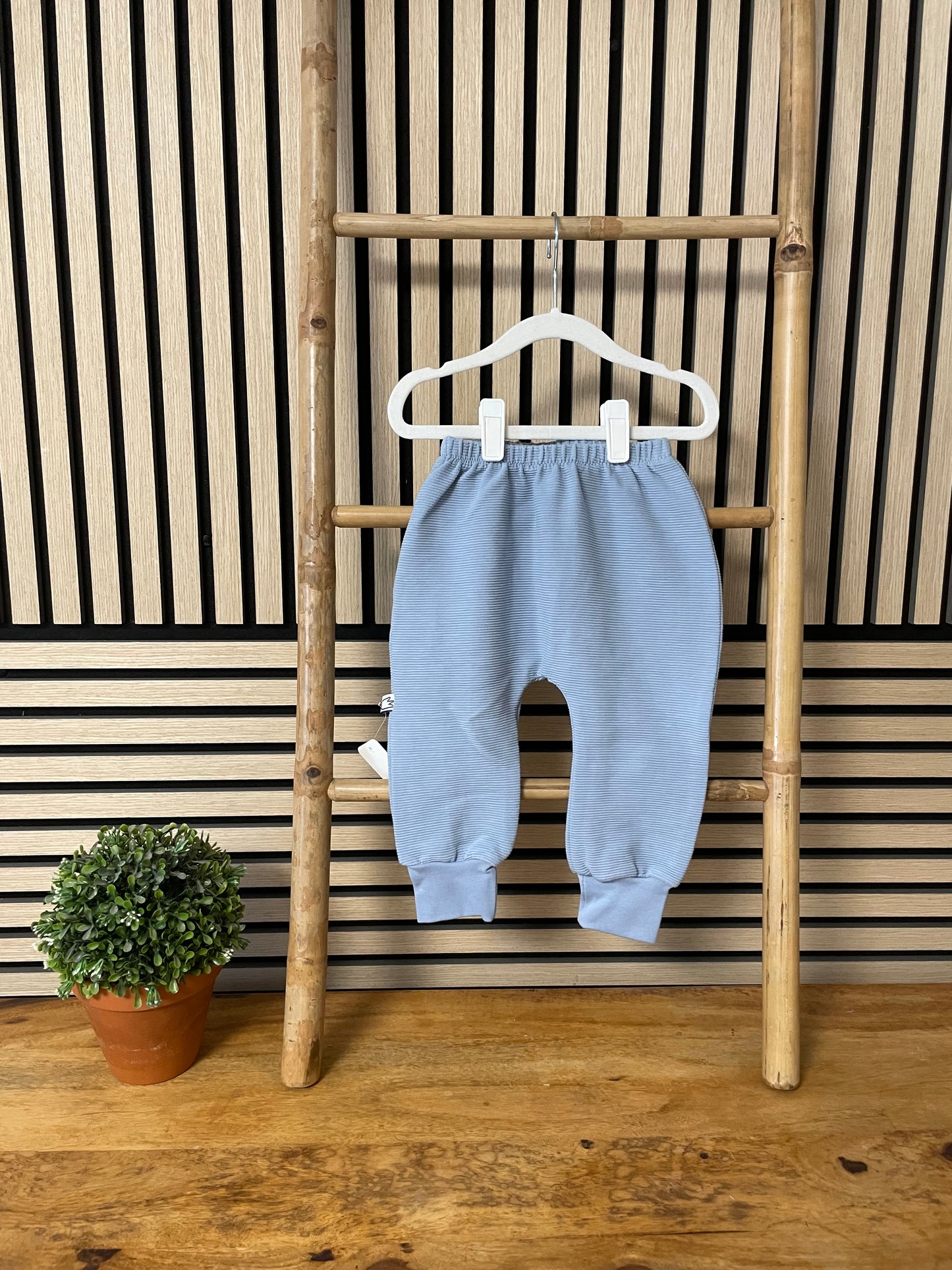 Größe: 86/92 Hose Ottoman Ripp "Blau"