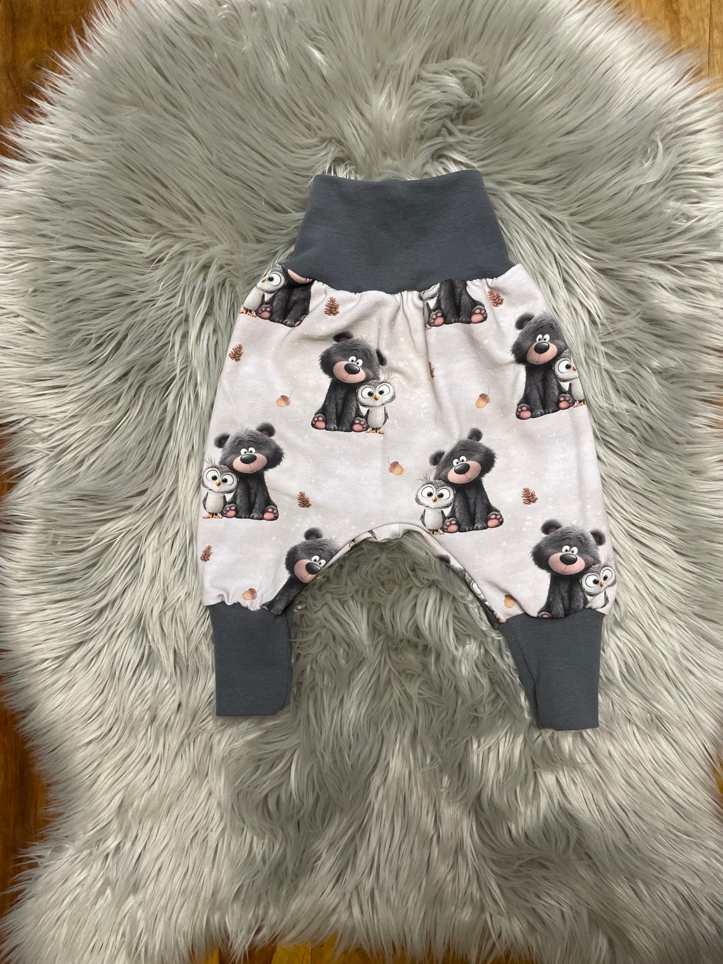 Größe: 62/68 Pumphose Bär und Eule