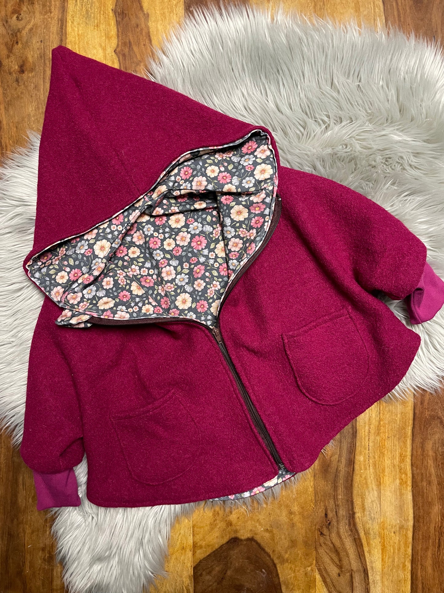 Größe: 98/104 Walkjacke/ Poncho