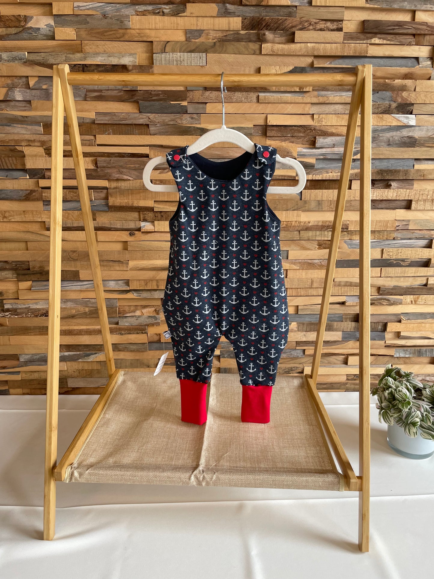 Größe: 50/56 Strampler "Anker"