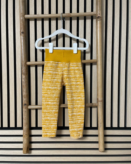 Größe: 74/80 Leggins "Senf gestreift"