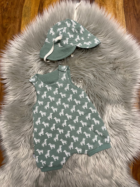 Größe: 62/68 Set Sommerstrampler und Sonnenhut