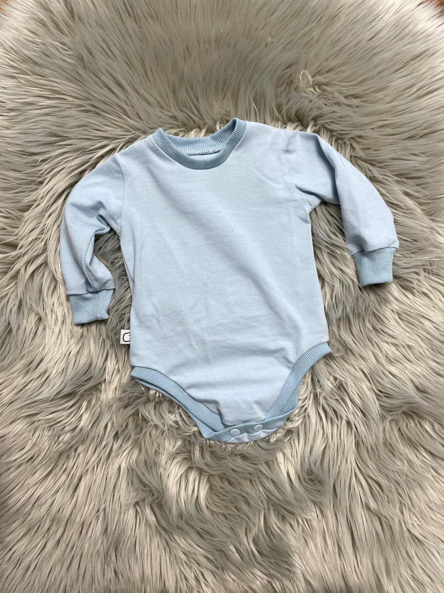 Größe: 50/56 Body Hellblau "Uni"