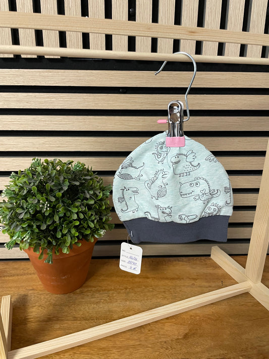 Größe: 39/40 Mütze mit Bund einlagig "Dino"