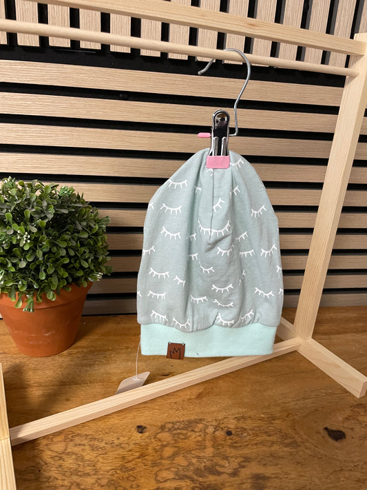 Größe: 44/46 Mütze mit Bund "Hellmint"