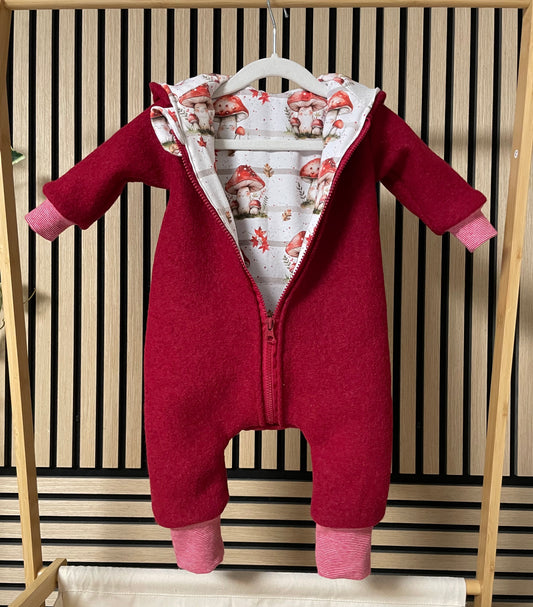 GioiaStyle Walkoverall Fliegenpilz-Motiv Baby Unisex