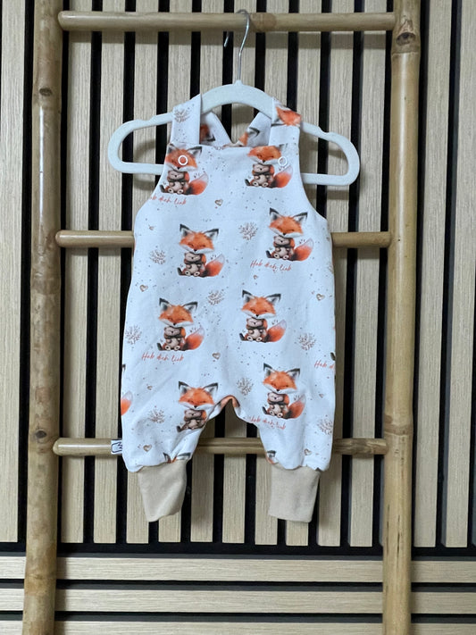 Größe: 56/62 Latzhose "Fuch Hab dich lieb"