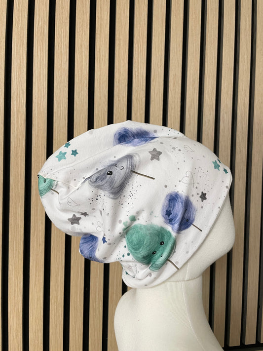 Größe: 50/52 Beanie "Zuckerwatte"