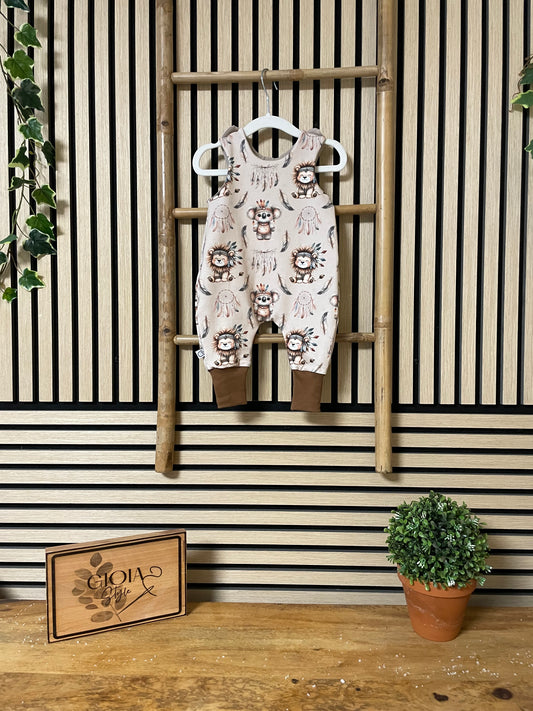 Größe: 62/68 Strampler Koala + Löwe