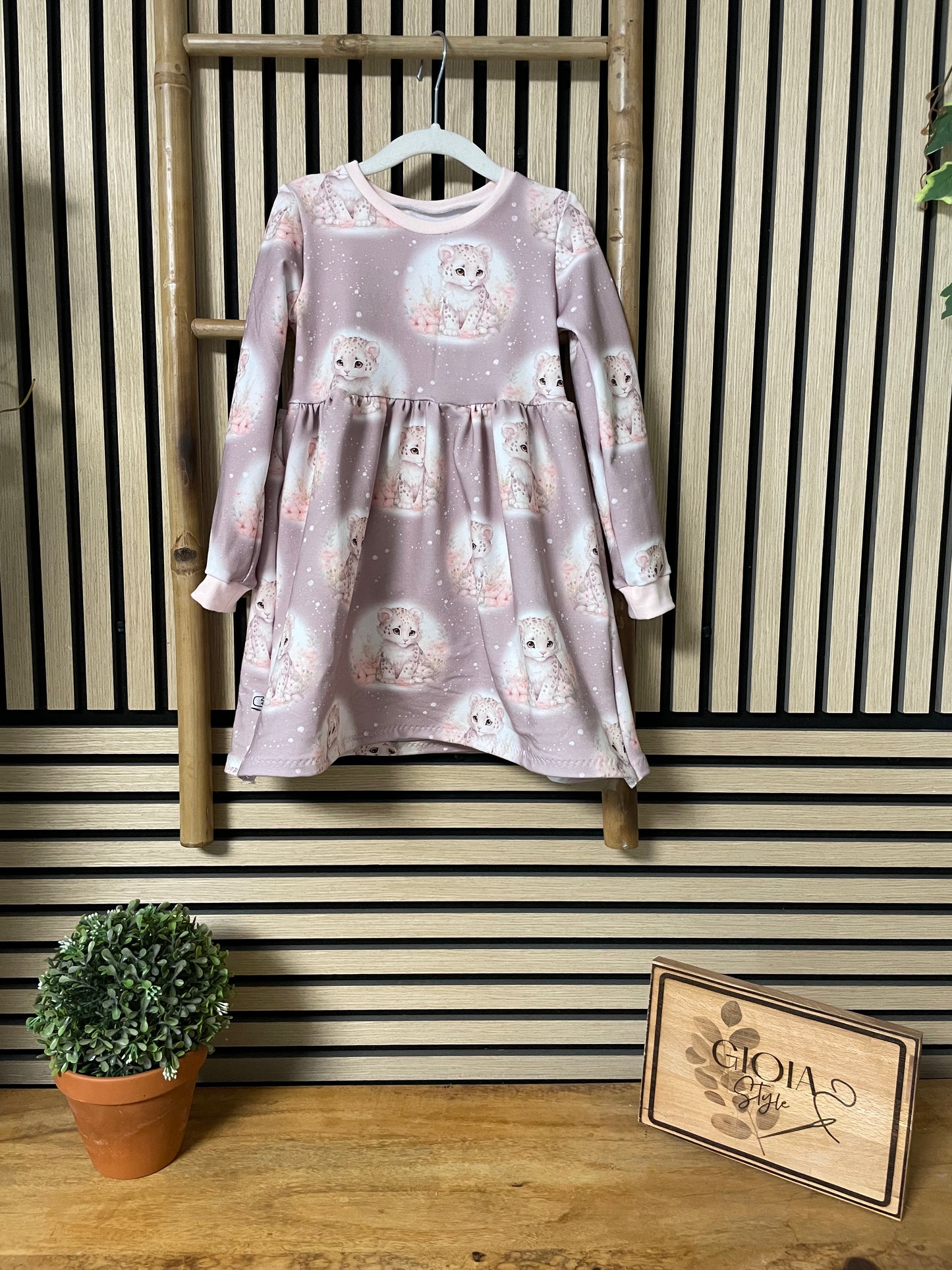 Größe: 98/104 Kleid Langärmlig