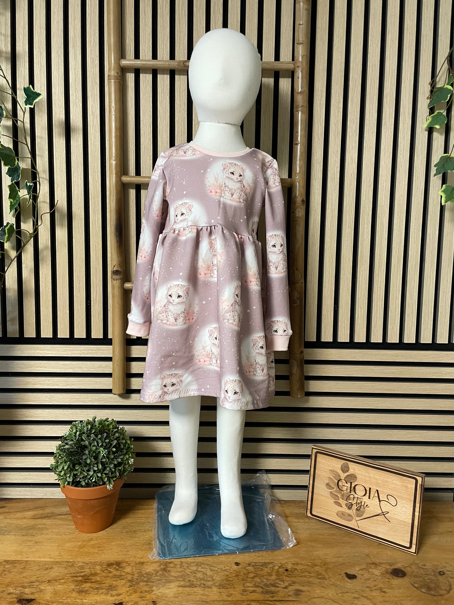 Größe: 98/104 Kleid Langärmlig