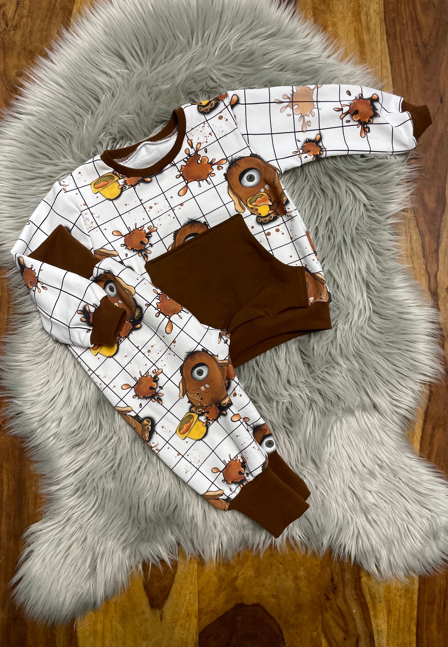 Größe: 86/92 Set Pumphose und Pulli Schleckermaul