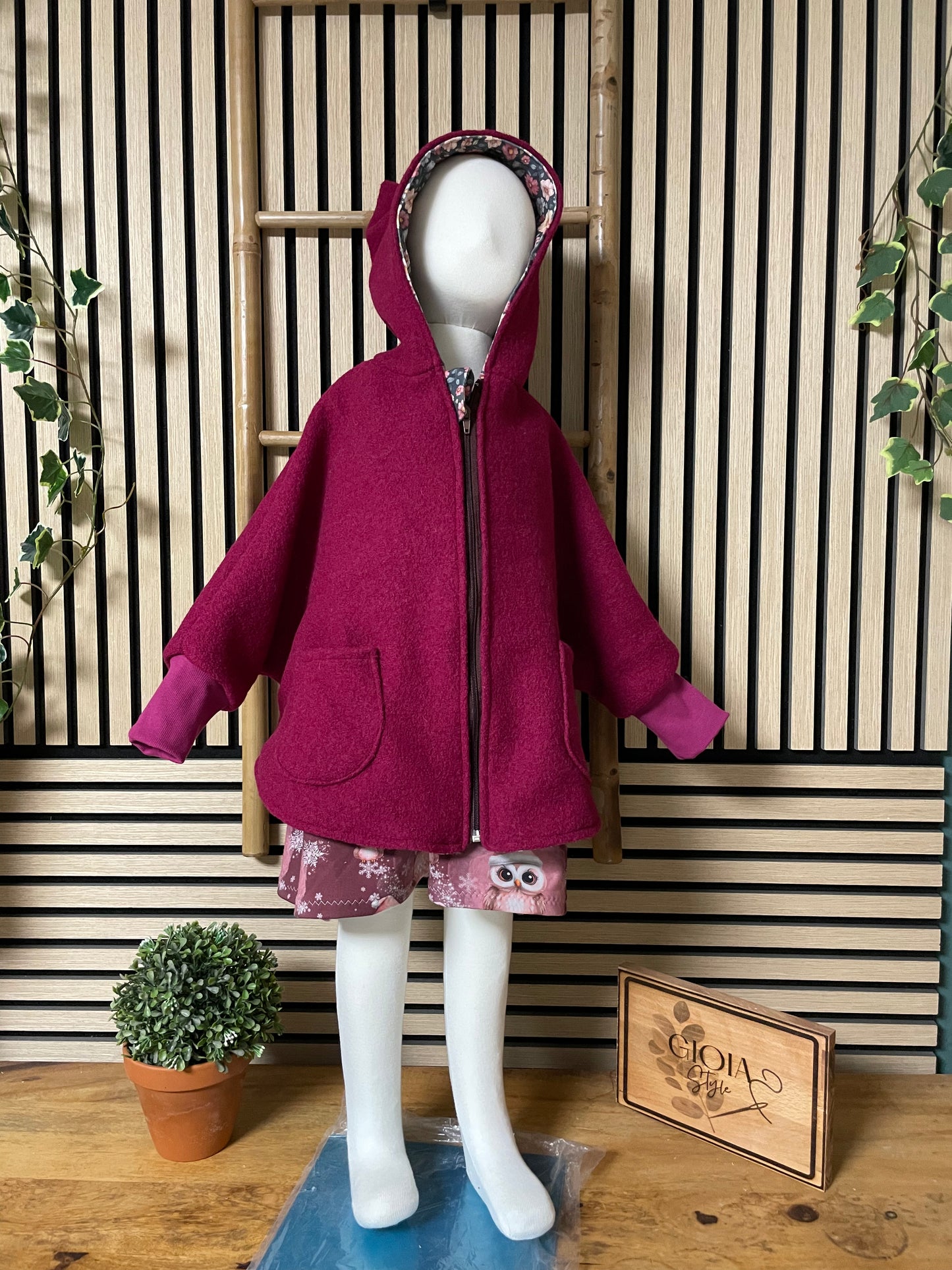 Größe: 98/104 Walkjacke/ Poncho