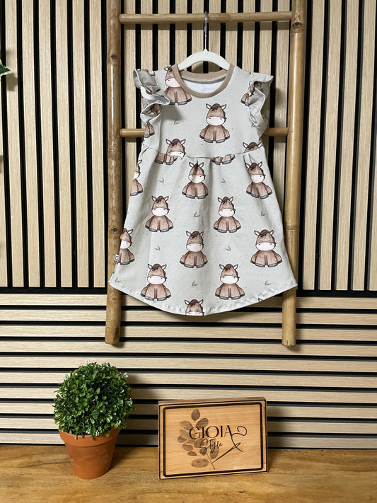 Größe: 98/104 Kleid Pferde