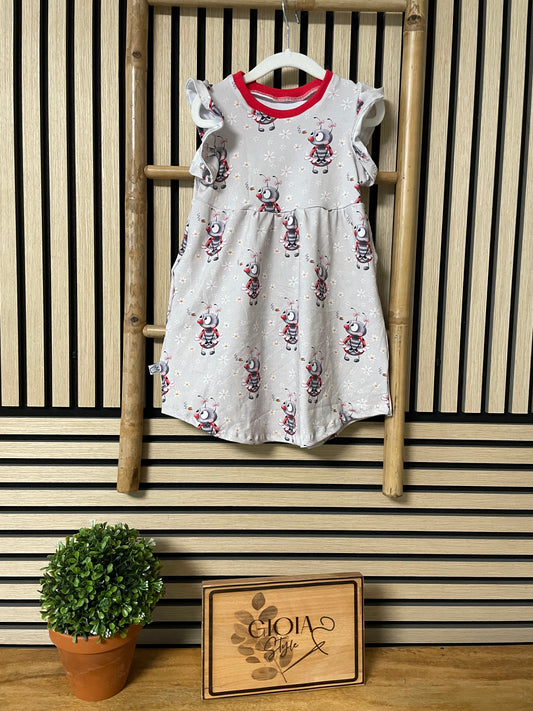 Größe: 98/104 Kleid Marienkäfer