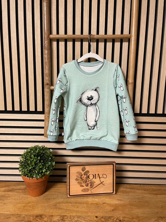 Größe: 98/104 Pulli "Katze"
