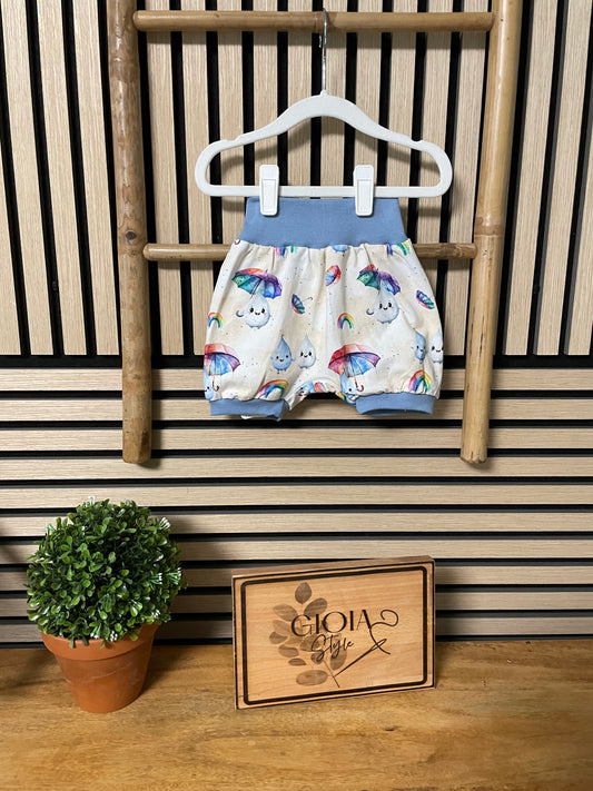 Größe: 80/92 Kurze Pumphose "Shower"