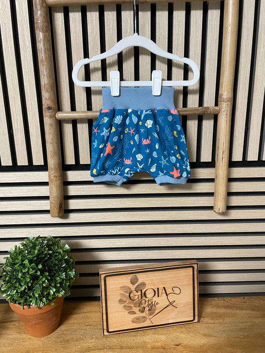 Größe: 68/74 kurze Pumphose Meerestiere