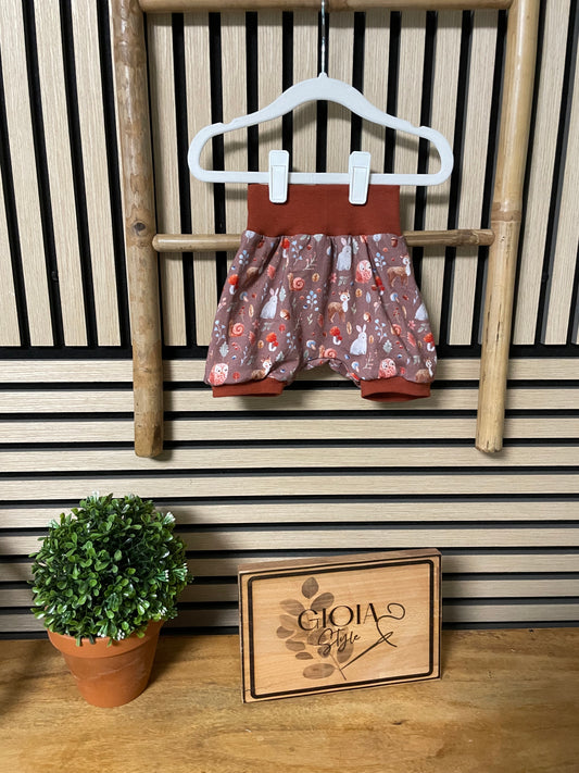 Größe: 68/74 kurze Pumphose Waldtiere