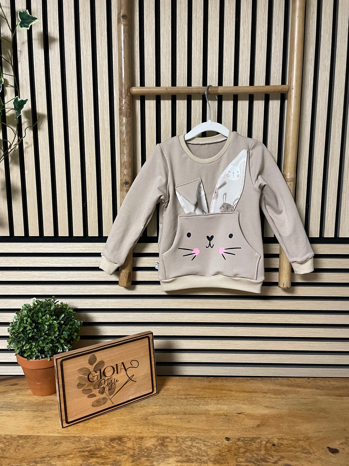 Größe: 86/92 Set Pumphose mit Pulli Hase