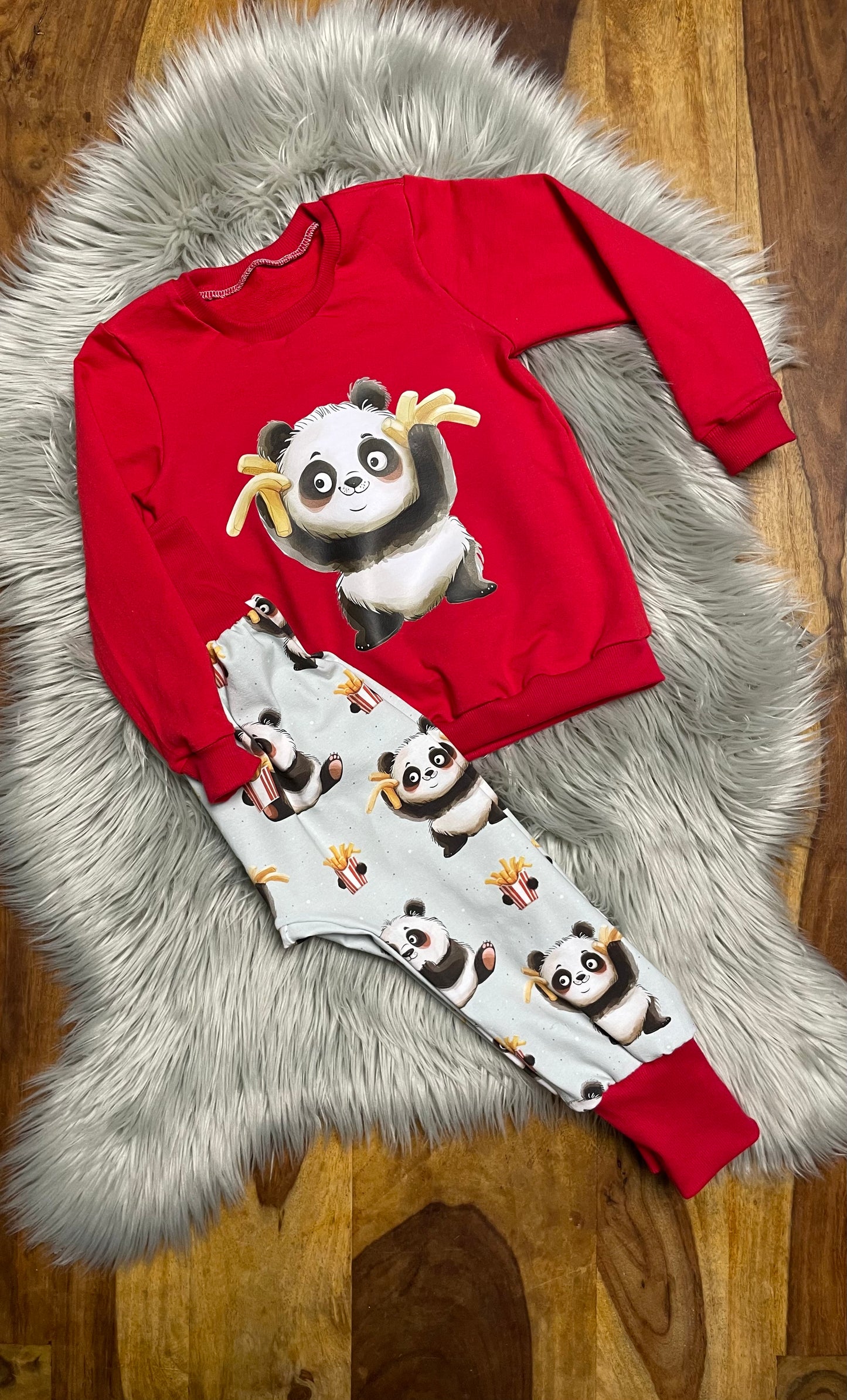 Größe: 98/104 Set Pumphose + Pulli Pommes Panda