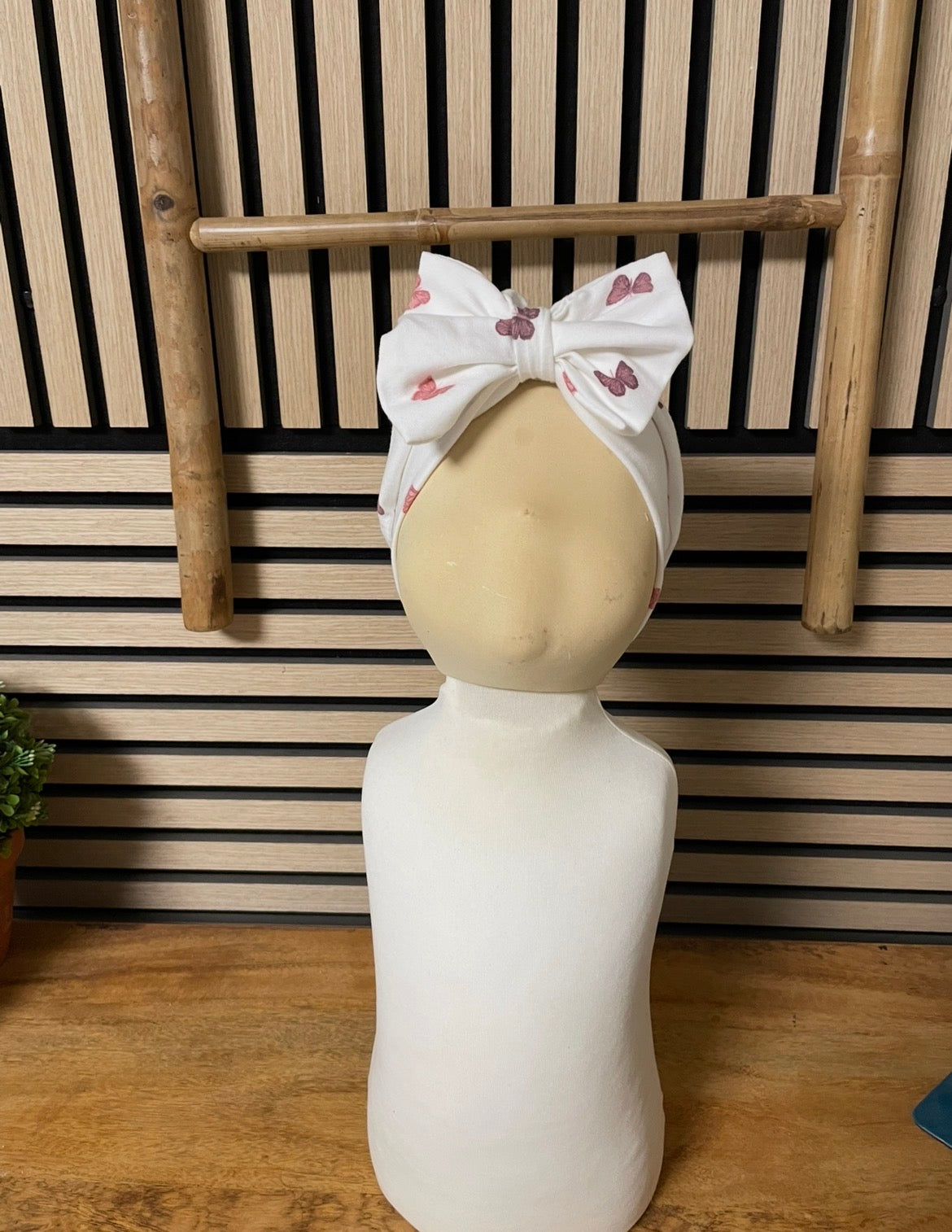 Größe: 52 Turban Mütze Schmetterling