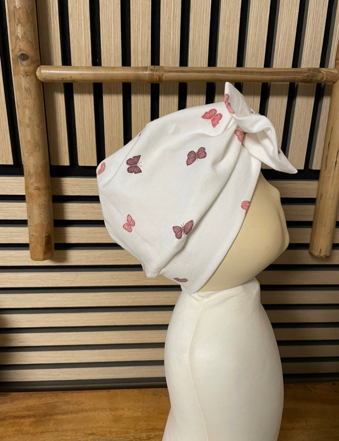 Größe: 52 Turban Mütze Schmetterling
