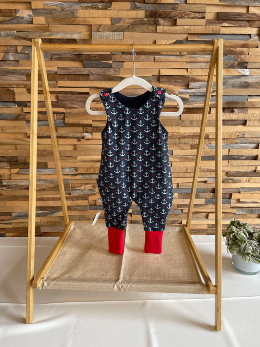 Größe: 50/56 Strampler "Anker"