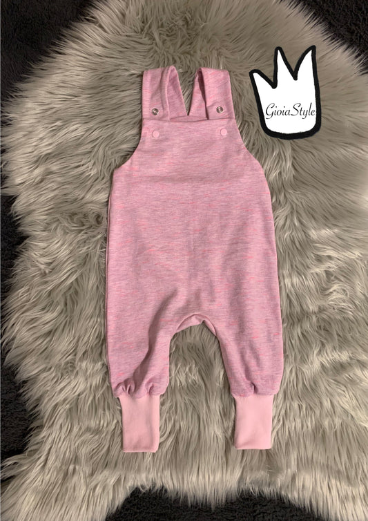 Größe: 68/74 Latzhose "Rosa Meliert"